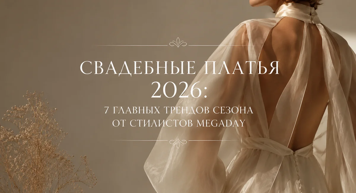 Свадебные платья 2026: 7 главных трендов сезона от стилистов MEGADAY