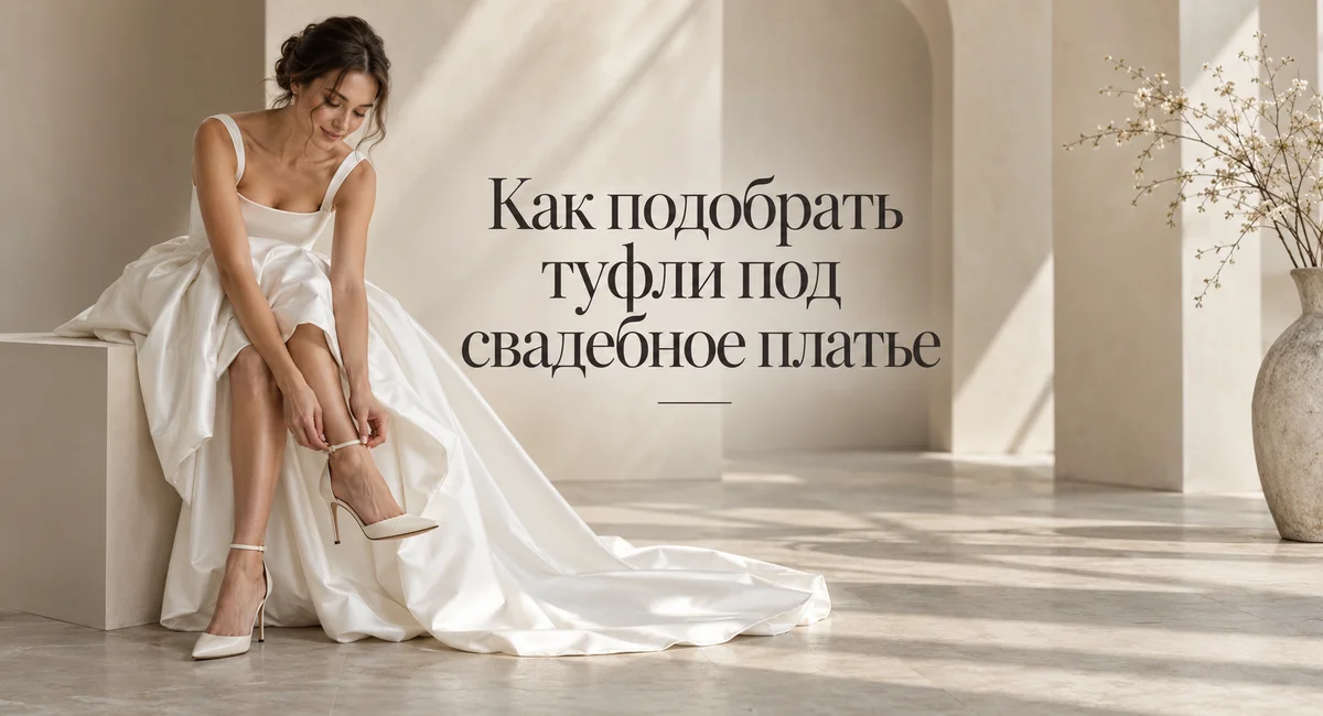 Как подобрать туфли под свадебное платье